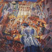 Umberto Boccioni THe Street Penetrates the House Sweden oil painting artist